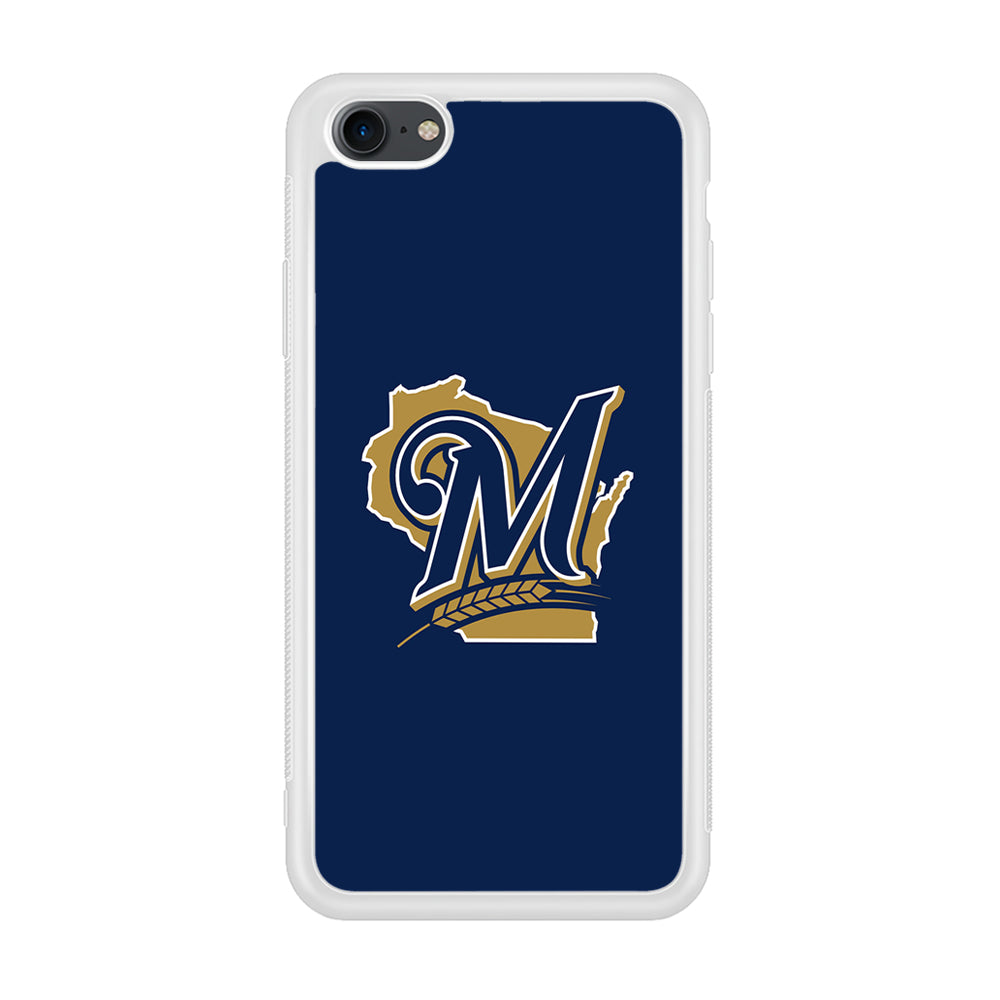 Baseball Milwaukee Brewers MLB 001 iPhone 7 Case-Phone Case-Rubber White (2D Case)-Altracase