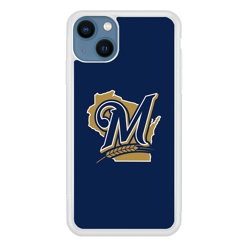 Baseball Milwaukee Brewers MLB 001 iPhone 13 Case-Phone Case-Rubber White (2D Case)-Altracase