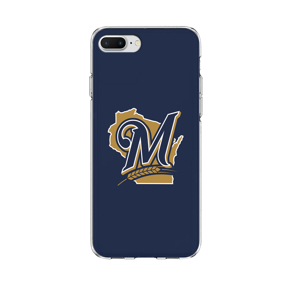 Baseball Milwaukee Brewers MLB 001 iPhone 8 Plus Case-Phone Case-Clear Soft Case-Altracase