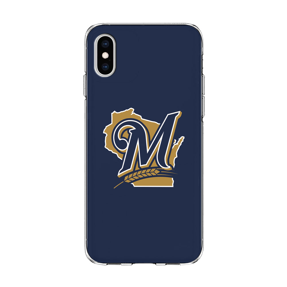 Baseball Milwaukee Brewers MLB 001 iPhone Xs Max Case-Phone Case-Clear Soft Case-Altracase