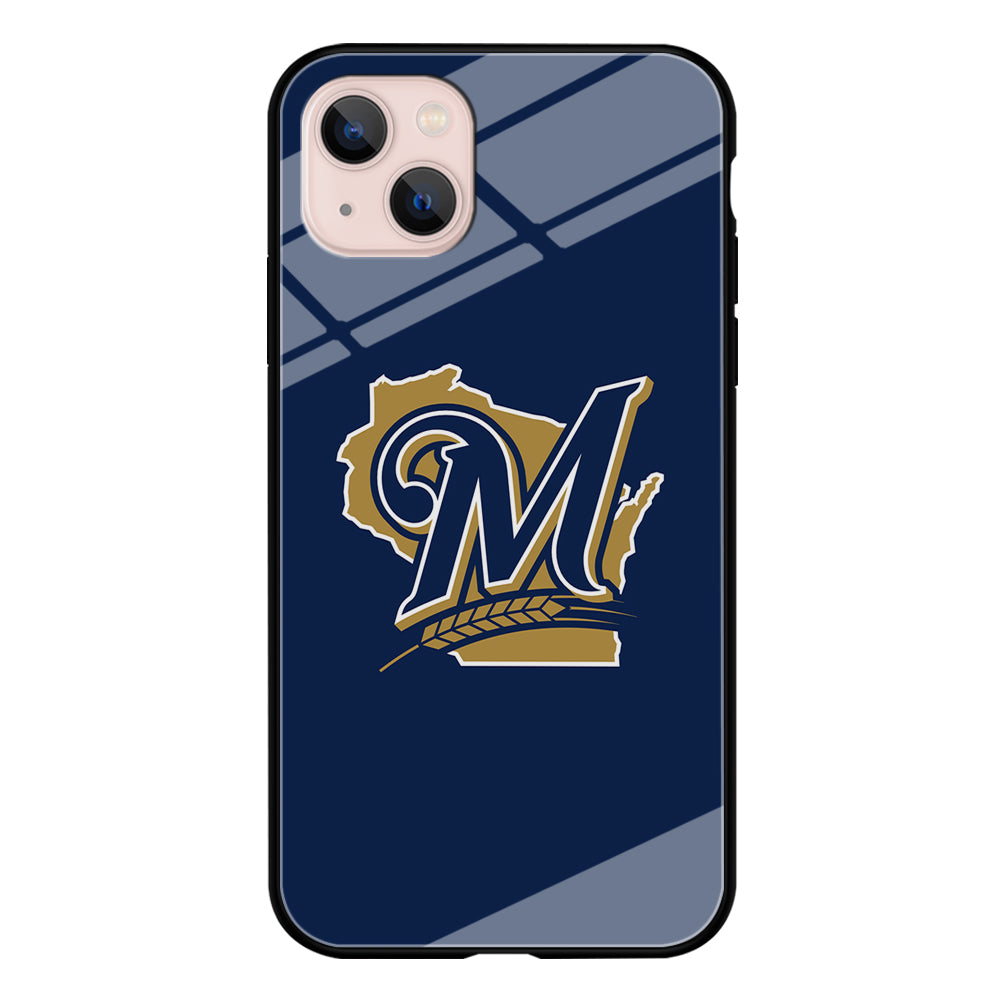 Baseball Milwaukee Brewers MLB 001 iPhone 13 Case-Phone Case-Tempered Glass Case-Altracase