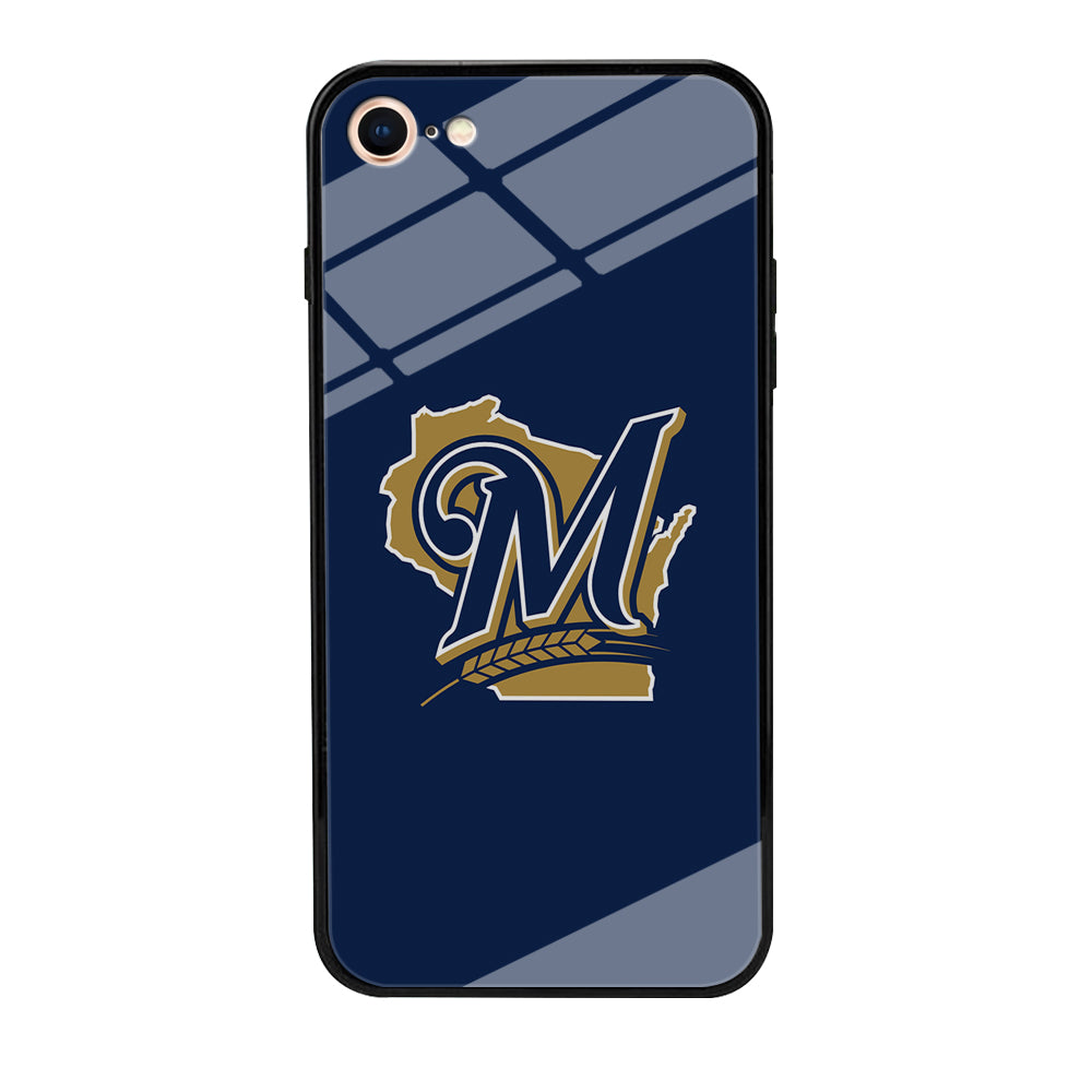 Baseball Milwaukee Brewers MLB 001 iPhone 8 Case-Phone Case-Tempered Glass Case-Altracase