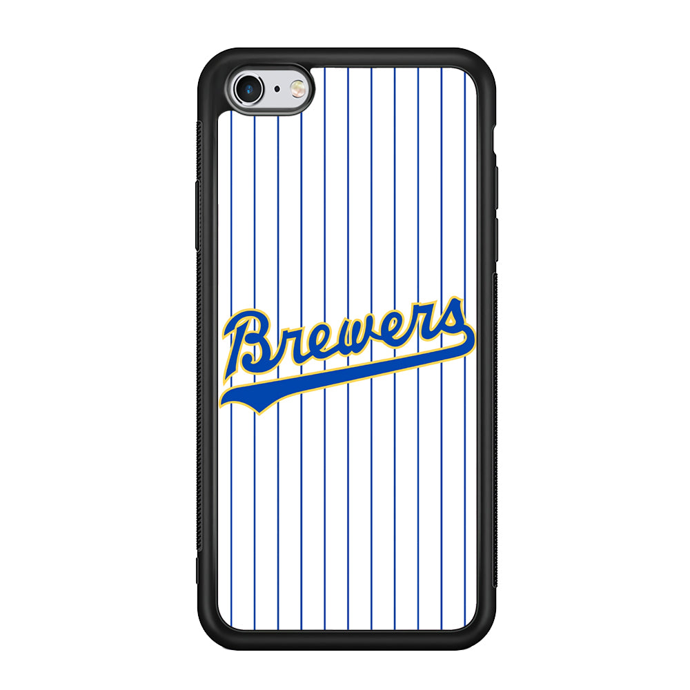 Baseball Milwaukee Brewers MLB 002 iPhone 6 Plus | 6s Plus Case-Phone Case-Rubber Black (2D Case)-Altracase