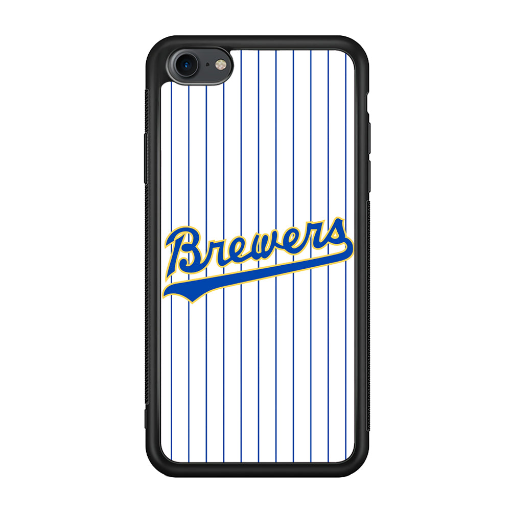 Baseball Milwaukee Brewers MLB 002 iPhone 7 Case-Phone Case-Rubber Black (2D Case)-Altracase