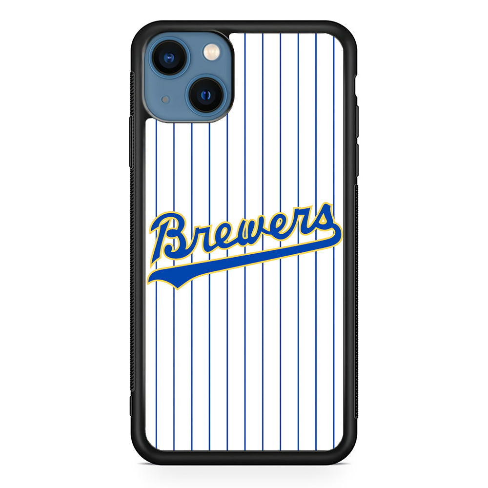 Baseball Milwaukee Brewers MLB 002 iPhone 13 Case-Phone Case-Rubber Black (2D Case)-Altracase