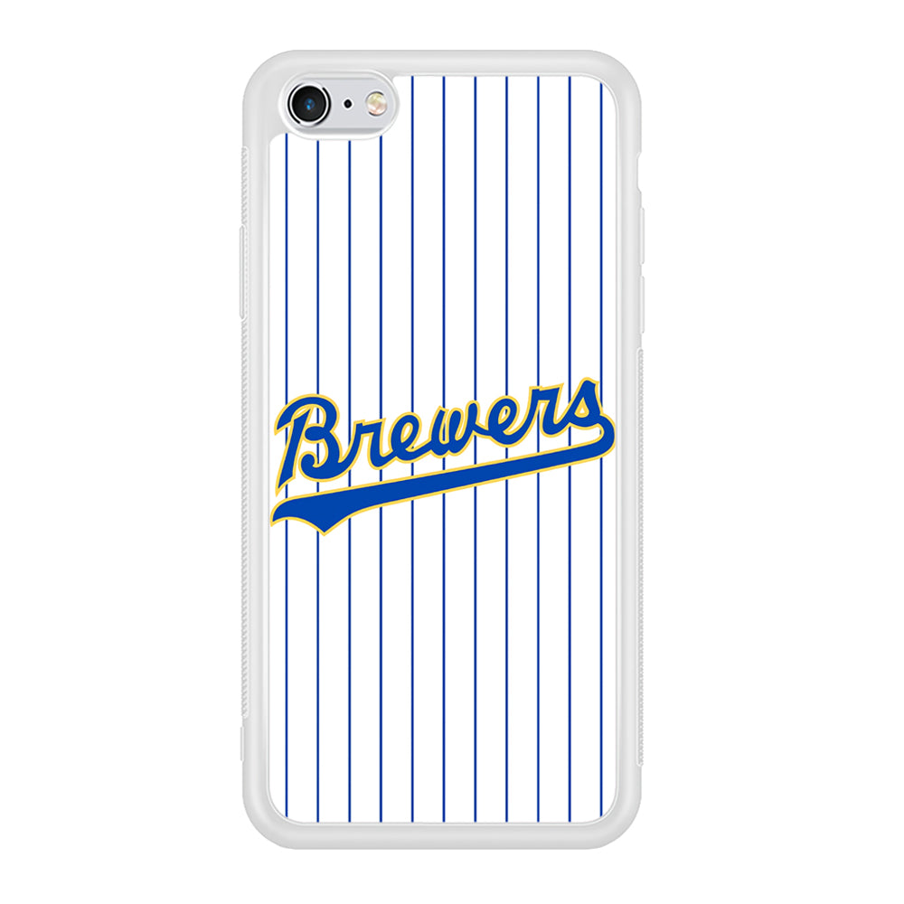Baseball Milwaukee Brewers MLB 002 iPhone 6 Plus | 6s Plus Case-Phone Case-Rubber White (2D Case)-Altracase
