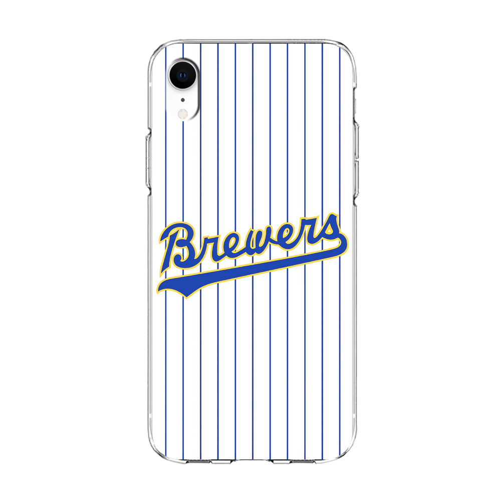 Baseball Milwaukee Brewers MLB 002 iPhone XR Case-Phone Case-Clear Soft Case-Altracase
