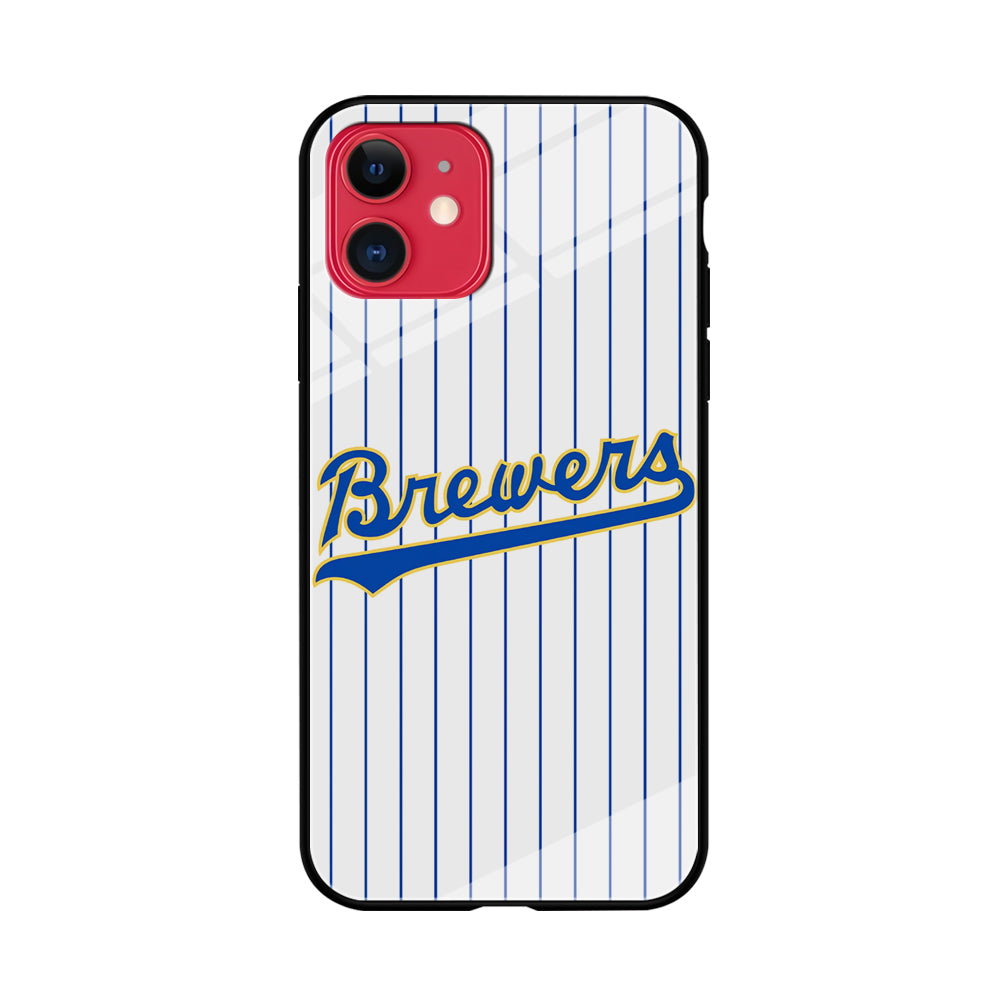 Baseball Milwaukee Brewers MLB 002 iPhone 11 Case-Phone Case-Tempered Glass Case-Altracase
