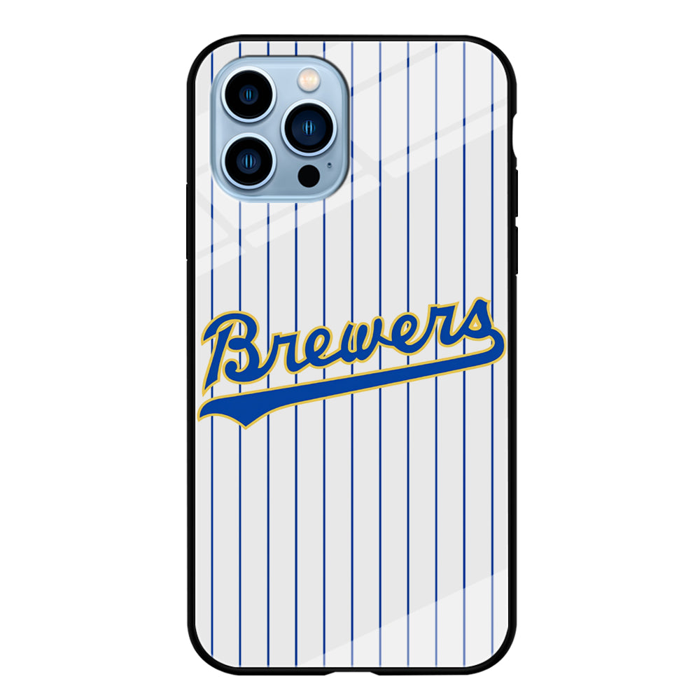 Baseball Milwaukee Brewers MLB 002 iPhone 15 Pro Case-Phone Case-Tempered Glass Case-Altracase