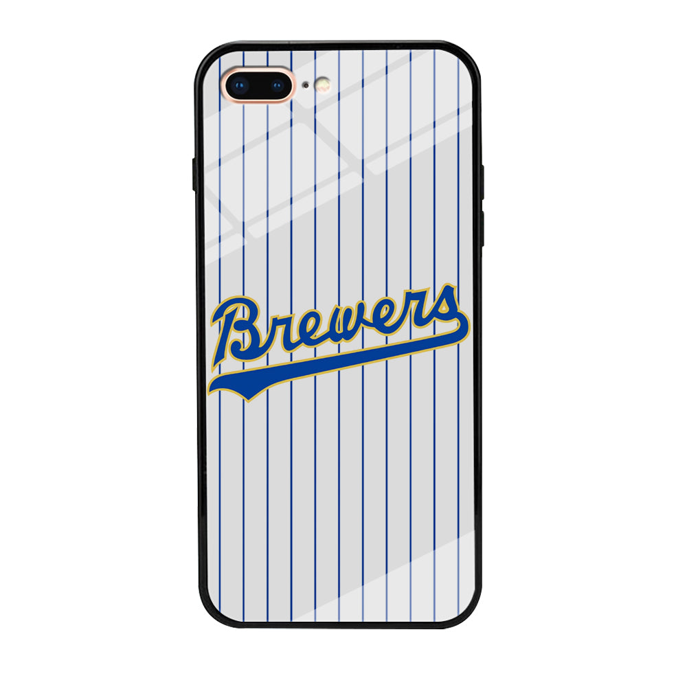 Baseball Milwaukee Brewers MLB 002 iPhone 8 Plus Case-Phone Case-Tempered Glass Case-Altracase