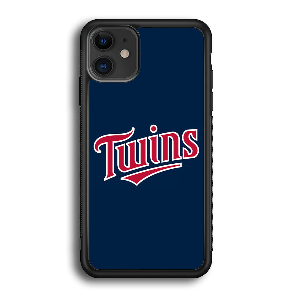 Baseball Minnesota Twins MLB 001 iPhone 12 Case-Phone Case-Rubber Black (2D Case)-Altracase