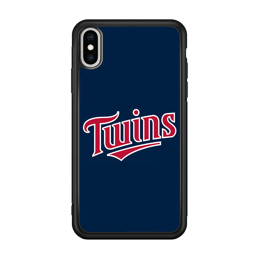 Baseball Minnesota Twins MLB 001 iPhone Xs Max Case-Phone Case-Rubber Black (2D Case)-Altracase