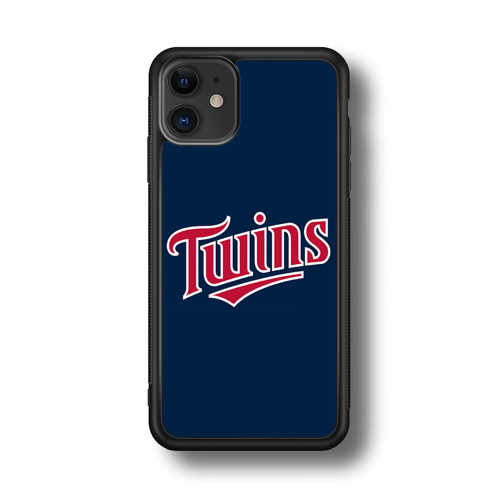 Baseball Minnesota Twins MLB 001 iPhone 11 Case-Phone Case-Rubber Black (2D Case)-Altracase