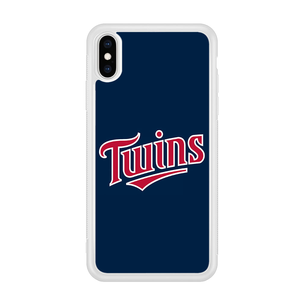 Baseball Minnesota Twins MLB 001 iPhone Xs Max Case-Phone Case-Rubber White (2D Case)-Altracase