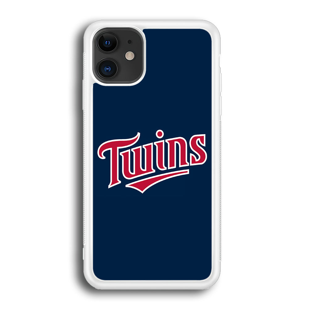 Baseball Minnesota Twins MLB 001 iPhone 12 Case-Phone Case-Rubber White (2D Case)-Altracase