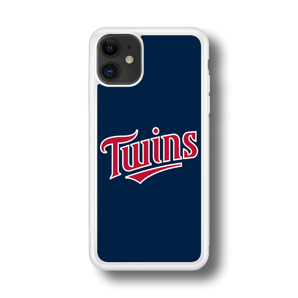 Baseball Minnesota Twins MLB 001 iPhone 11 Case-Phone Case-Rubber White (2D Case)-Altracase