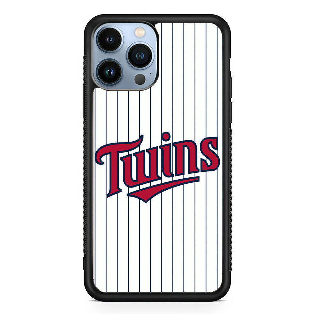 Baseball Minnesota Twins MLB 002 iPhone 15 Pro Case-Phone Case-Rubber Black (2D Case)-Altracase