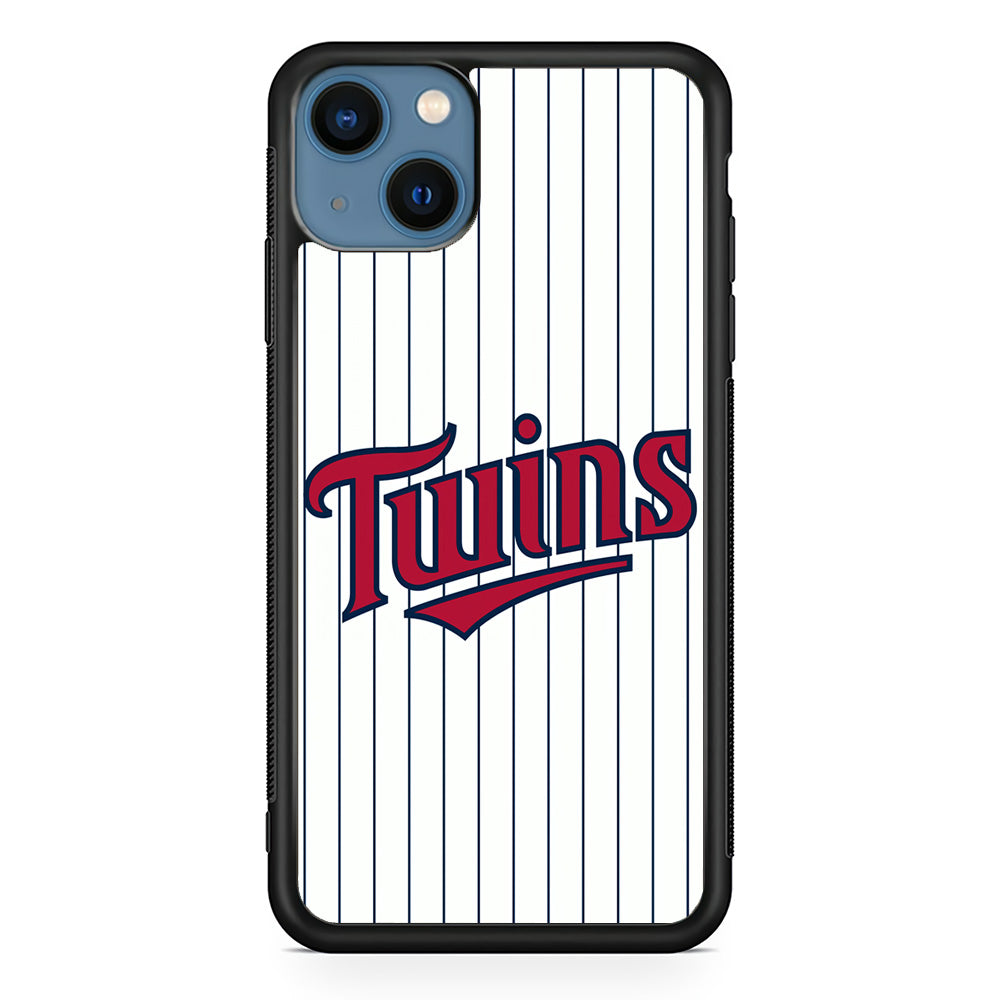 Baseball Minnesota Twins MLB 002 iPhone 15 Case-Phone Case-Rubber Black (2D Case)-Altracase