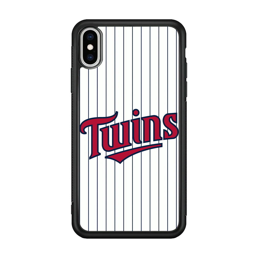 Baseball Minnesota Twins MLB 002 iPhone Xs Max Case-Phone Case-Rubber Black (2D Case)-Altracase