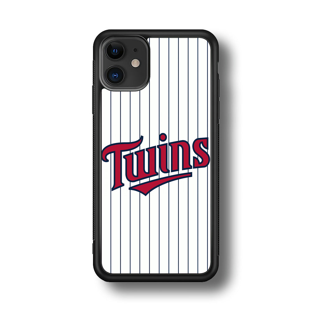 Baseball Minnesota Twins MLB 002 iPhone 11 Case-Phone Case-Rubber Black (2D Case)-Altracase