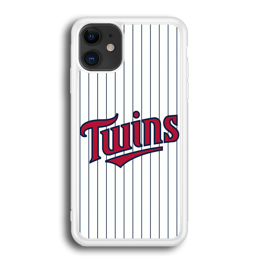 Baseball Minnesota Twins MLB 002 iPhone 12 Case-Phone Case-Rubber White (2D Case)-Altracase