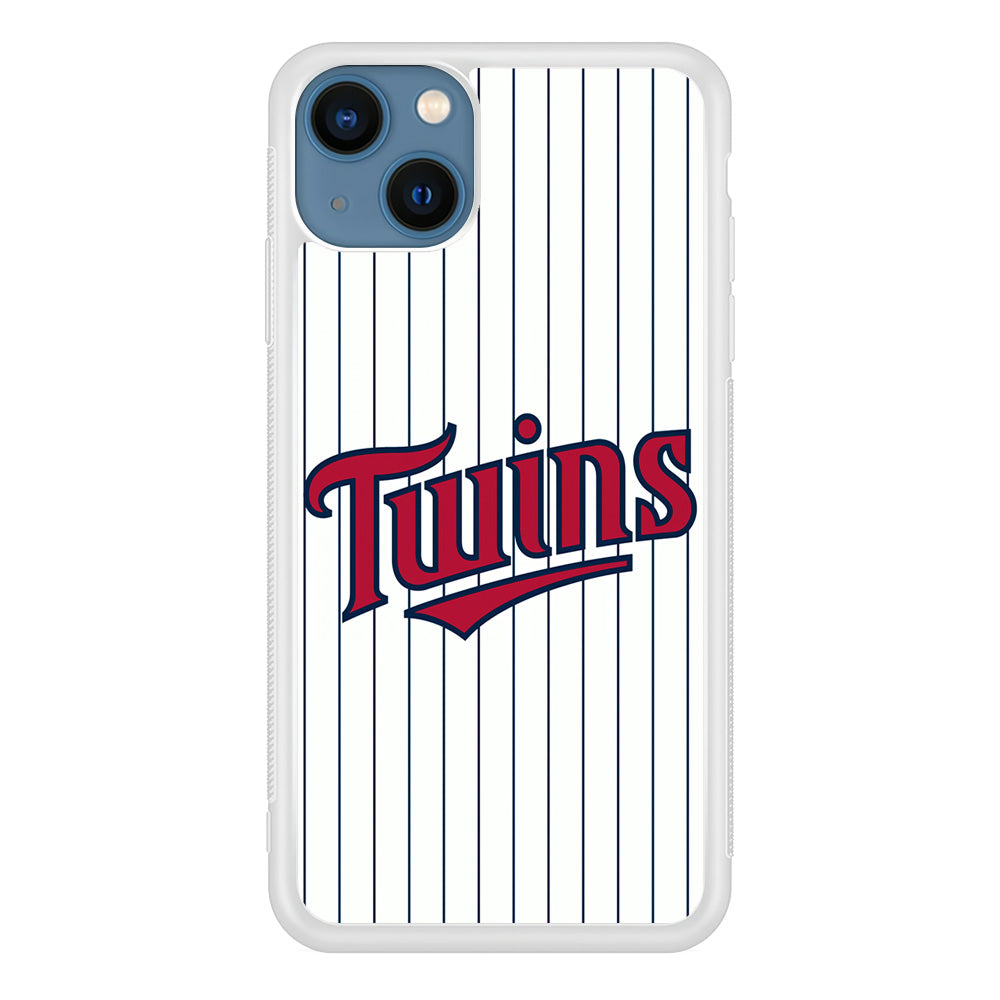 Baseball Minnesota Twins MLB 002 iPhone 15 Case-Phone Case-Rubber White (2D Case)-Altracase
