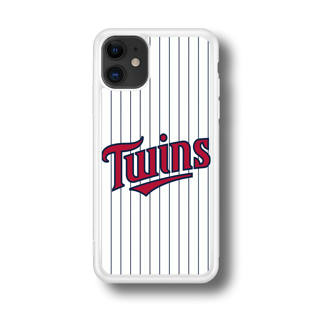 Baseball Minnesota Twins MLB 002 iPhone 11 Case-Phone Case-Rubber White (2D Case)-Altracase