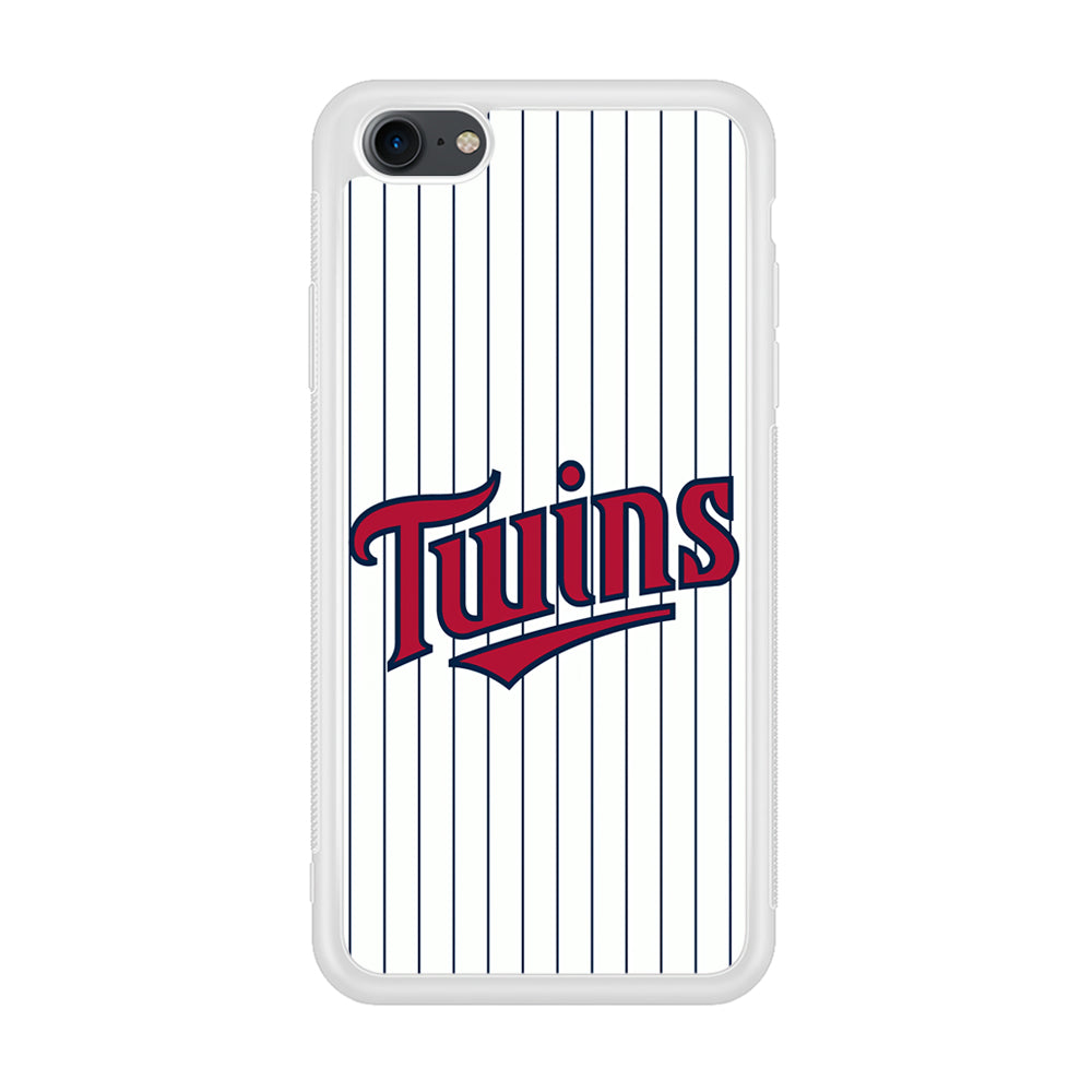 Baseball Minnesota Twins MLB 002 iPhone 7 Case-Phone Case-Rubber White (2D Case)-Altracase