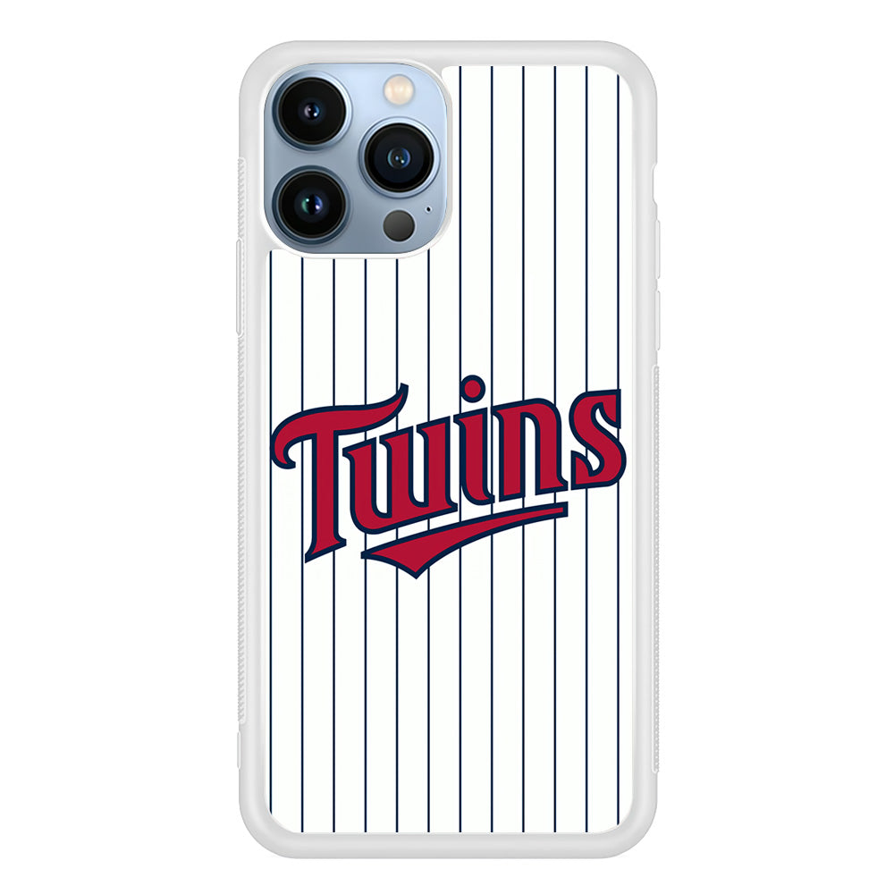Baseball Minnesota Twins MLB 002 iPhone 15 Pro Case-Phone Case-Rubber White (2D Case)-Altracase