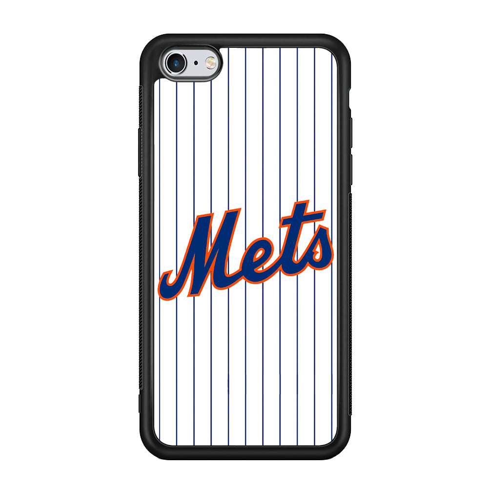 Baseball New York Mets MLB 001 iPhone 6 Plus | 6s Plus Case-Phone Case-Rubber Black (2D Case)-Altracase