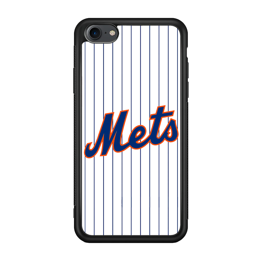 Baseball New York Mets MLB 001 iPhone 7 Case-Phone Case-Rubber Black (2D Case)-Altracase