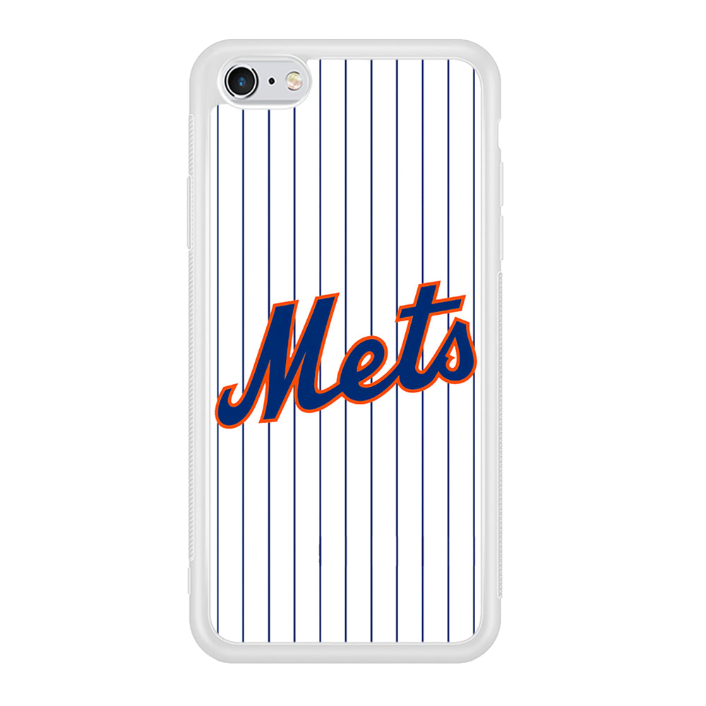 Baseball New York Mets MLB 001 iPhone 6 Plus | 6s Plus Case-Phone Case-Rubber White (2D Case)-Altracase
