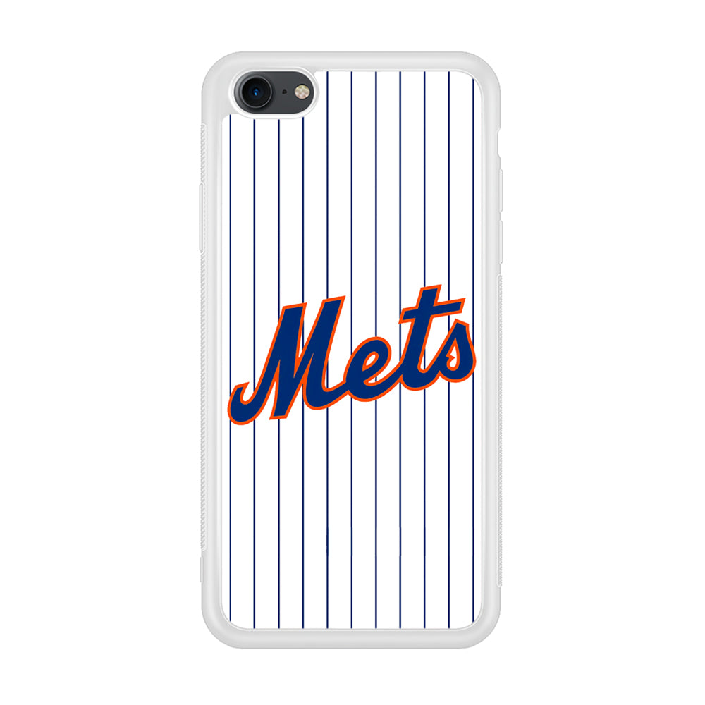 Baseball New York Mets MLB 001 iPhone 7 Case-Phone Case-Rubber White (2D Case)-Altracase