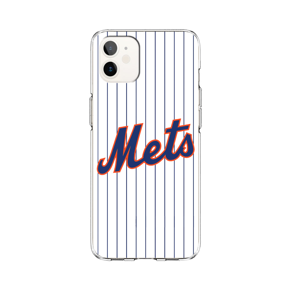 Baseball New York Mets MLB 001 iPhone 12 Case-Phone Case-Clear Soft Case-Altracase
