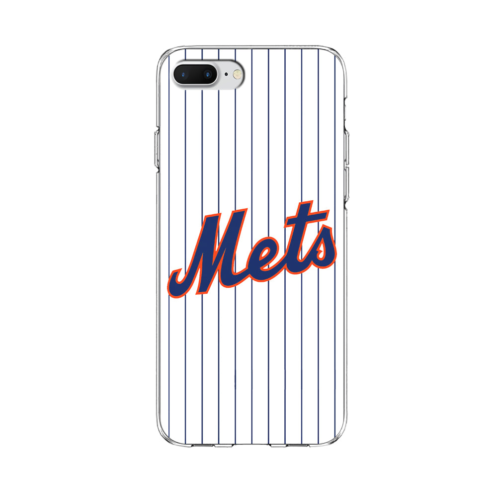 Baseball New York Mets MLB 001 iPhone 8 Plus Case-Phone Case-Clear Soft Case-Altracase