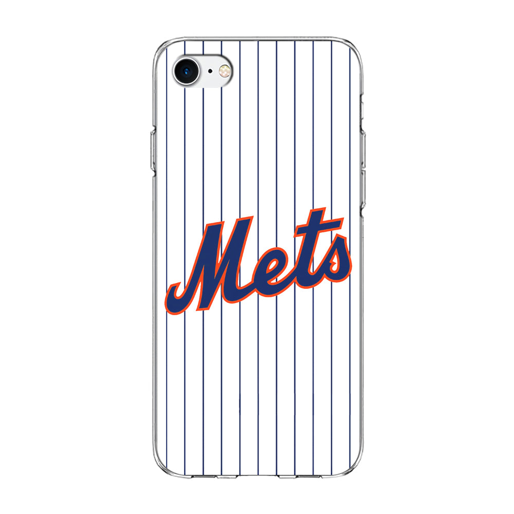Baseball New York Mets MLB 001 iPhone SE 3 2022 Case-Phone Case-Clear Soft Case-Altracase