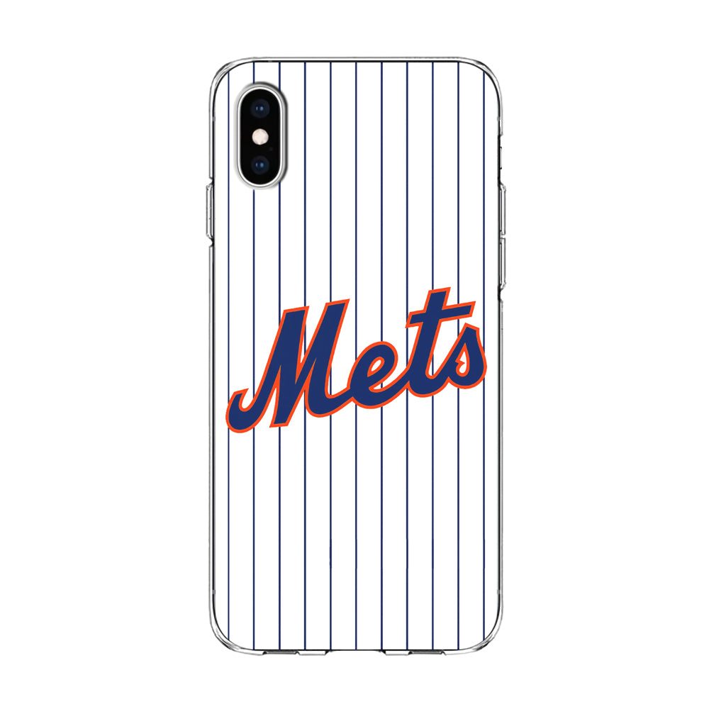 Baseball New York Mets MLB 001 iPhone Xs Max Case-Phone Case-Clear Soft Case-Altracase