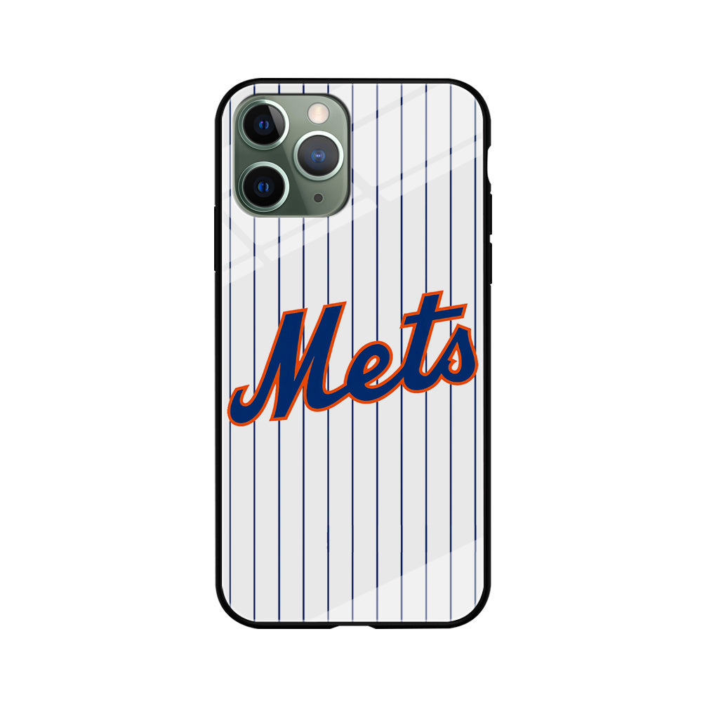 Baseball New York Mets MLB 001 iPhone 11 Pro Max Case-Phone Case-Tempered Glass Case-Altracase