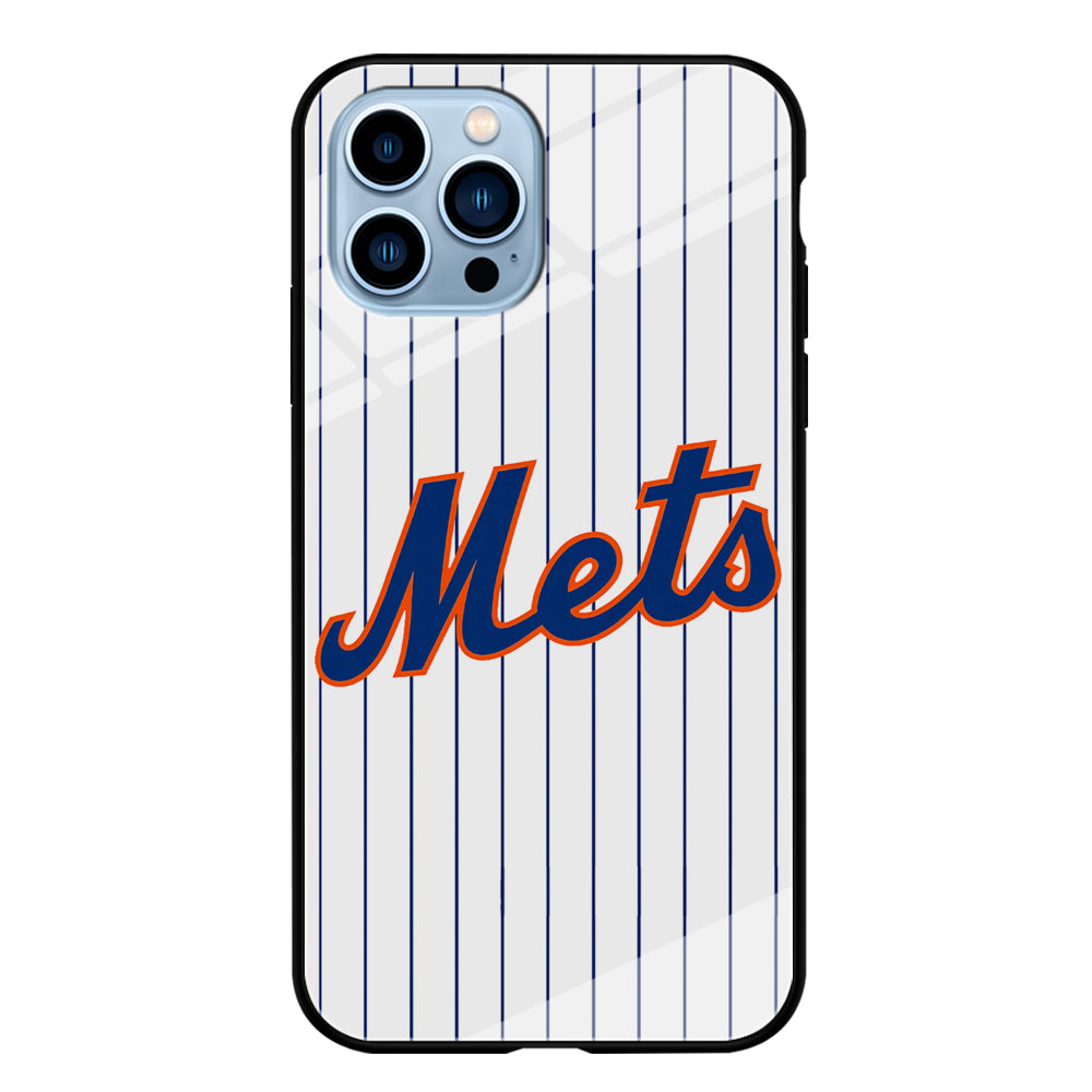 Baseball New York Mets MLB 001 iPhone 15 Pro Max Case-Phone Case-Tempered Glass Case-Altracase