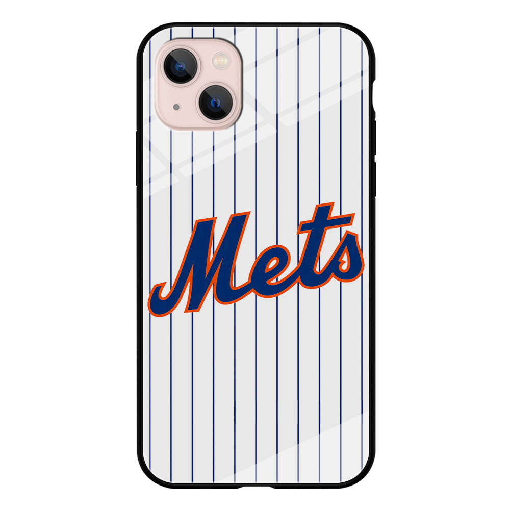 Baseball New York Mets MLB 001 iPhone 13 Mini Case-Phone Case-Tempered Glass Case-Altracase