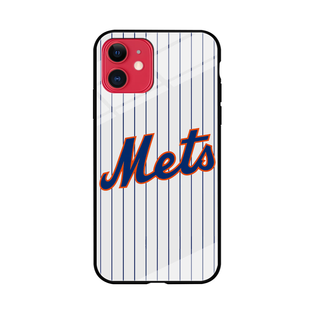 Baseball New York Mets MLB 001 iPhone 11 Case-Phone Case-Tempered Glass Case-Altracase