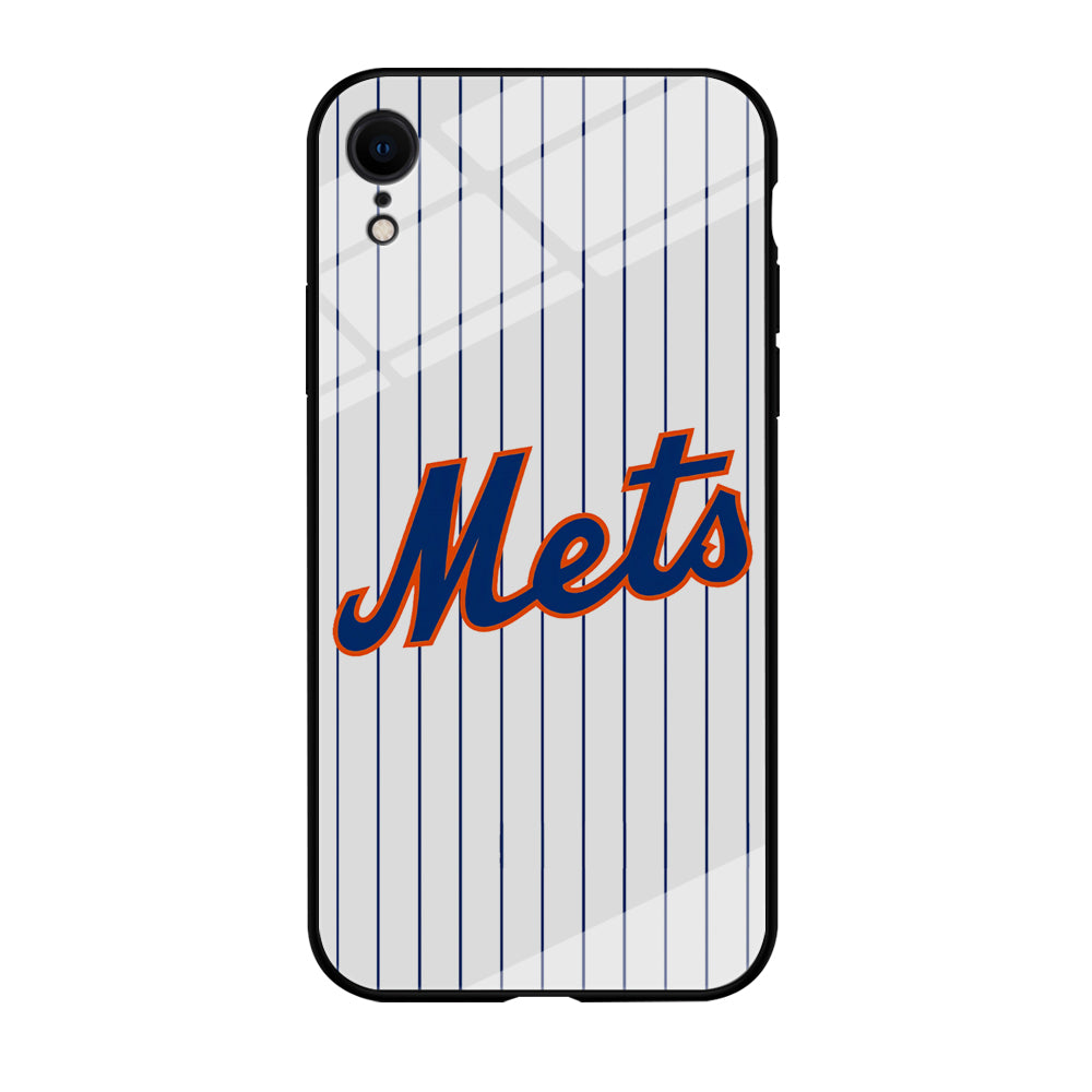 Baseball New York Mets MLB 001 iPhone XR Case-Phone Case-Tempered Glass Case-Altracase