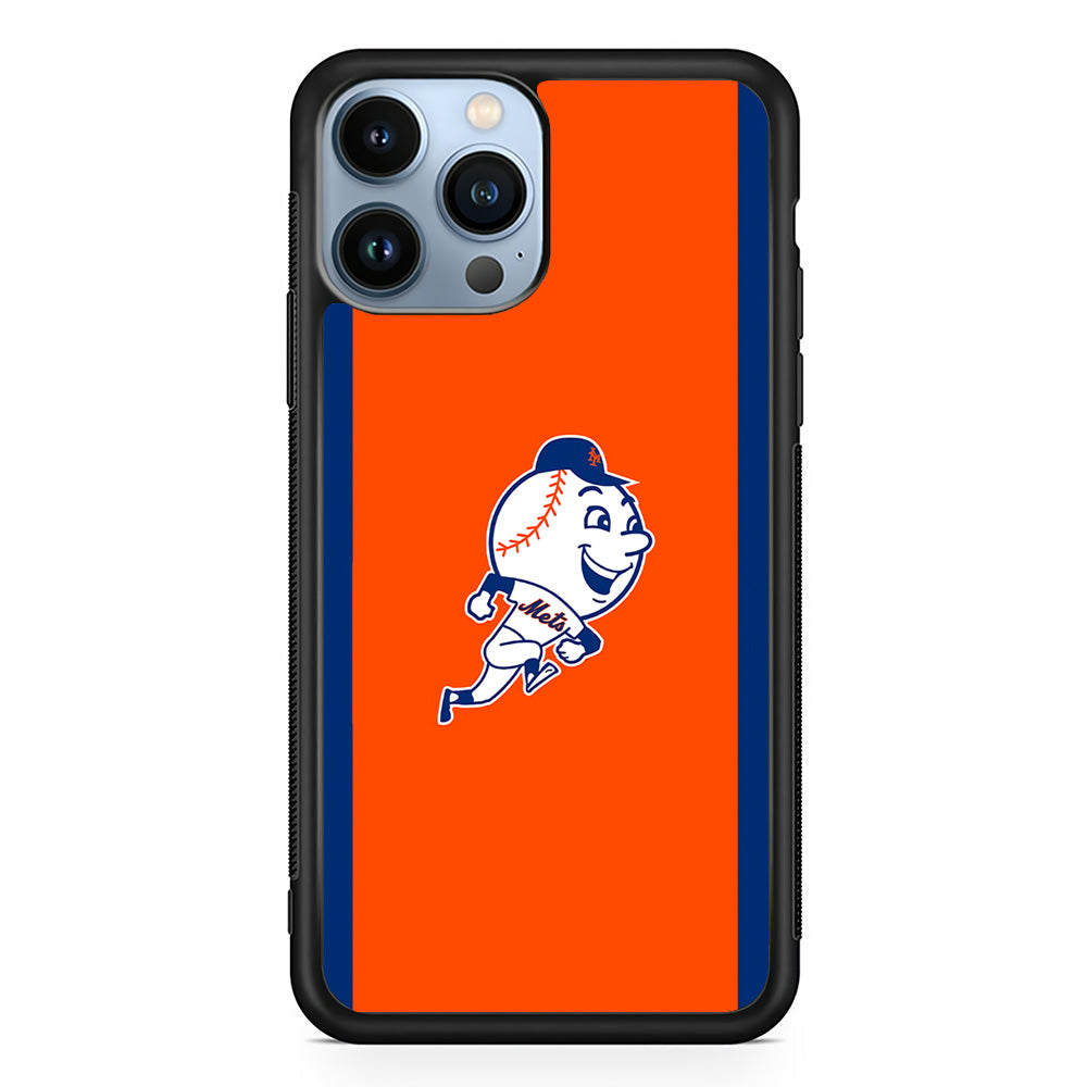 Baseball New York Mets MLB 002 iPhone 15 Pro Case-Phone Case-Rubber Black (2D Case)-Altracase