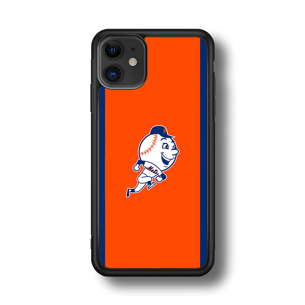 Baseball New York Mets MLB 002 iPhone 11 Case-Phone Case-Rubber Black (2D Case)-Altracase