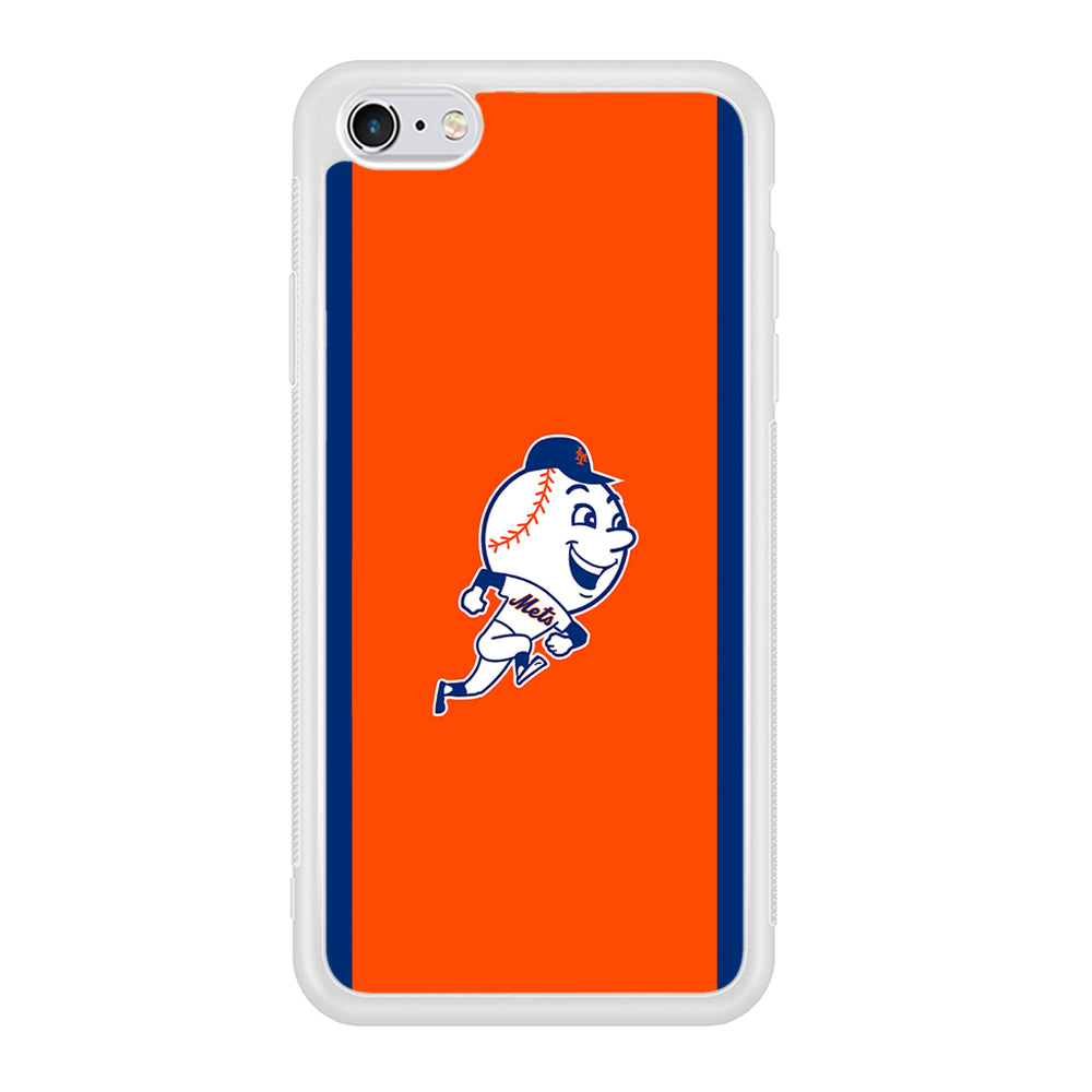 Baseball New York Mets MLB 002 iPhone 6 Plus | 6s Plus Case-Phone Case-Rubber White (2D Case)-Altracase