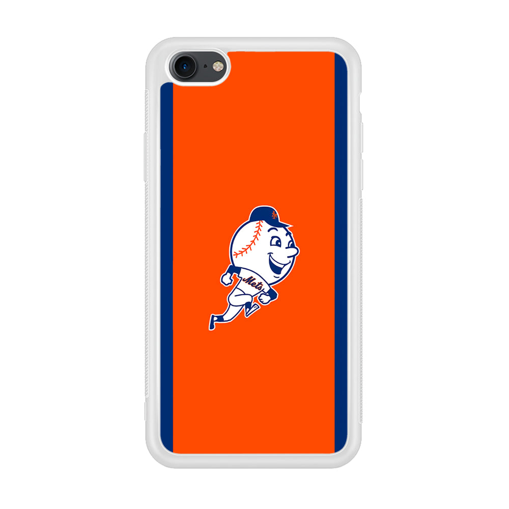 Baseball New York Mets MLB 002 iPhone 7 Case-Phone Case-Rubber White (2D Case)-Altracase