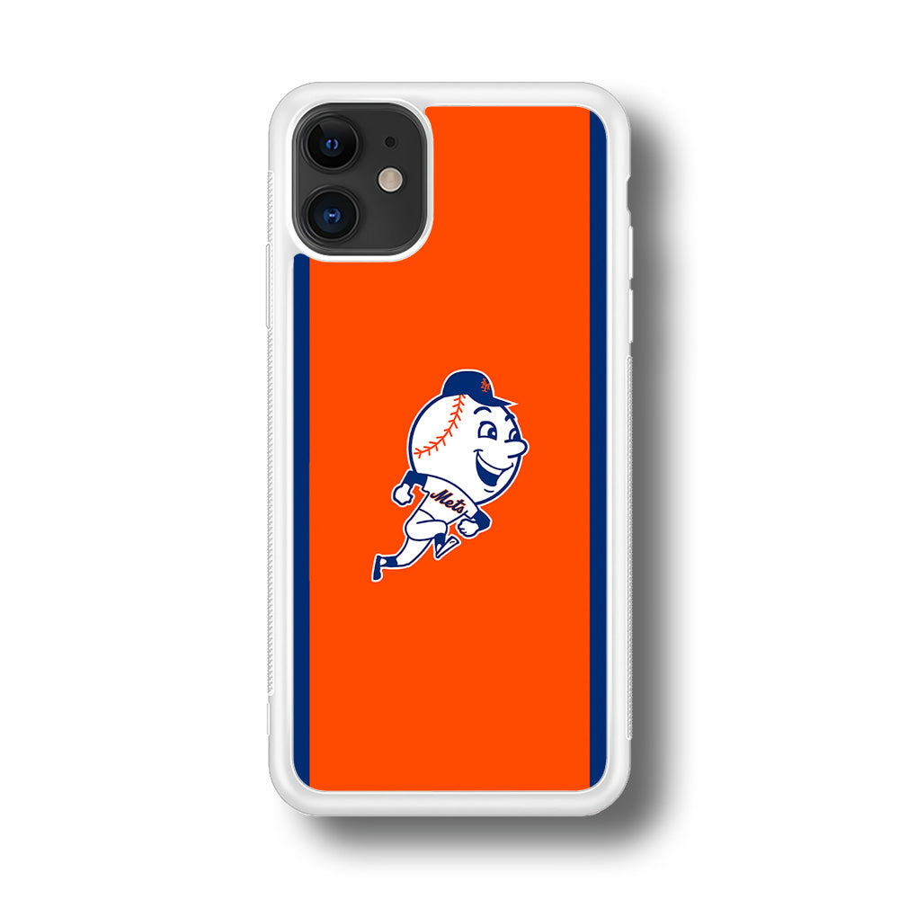 Baseball New York Mets MLB 002 iPhone 11 Case-Phone Case-Rubber White (2D Case)-Altracase