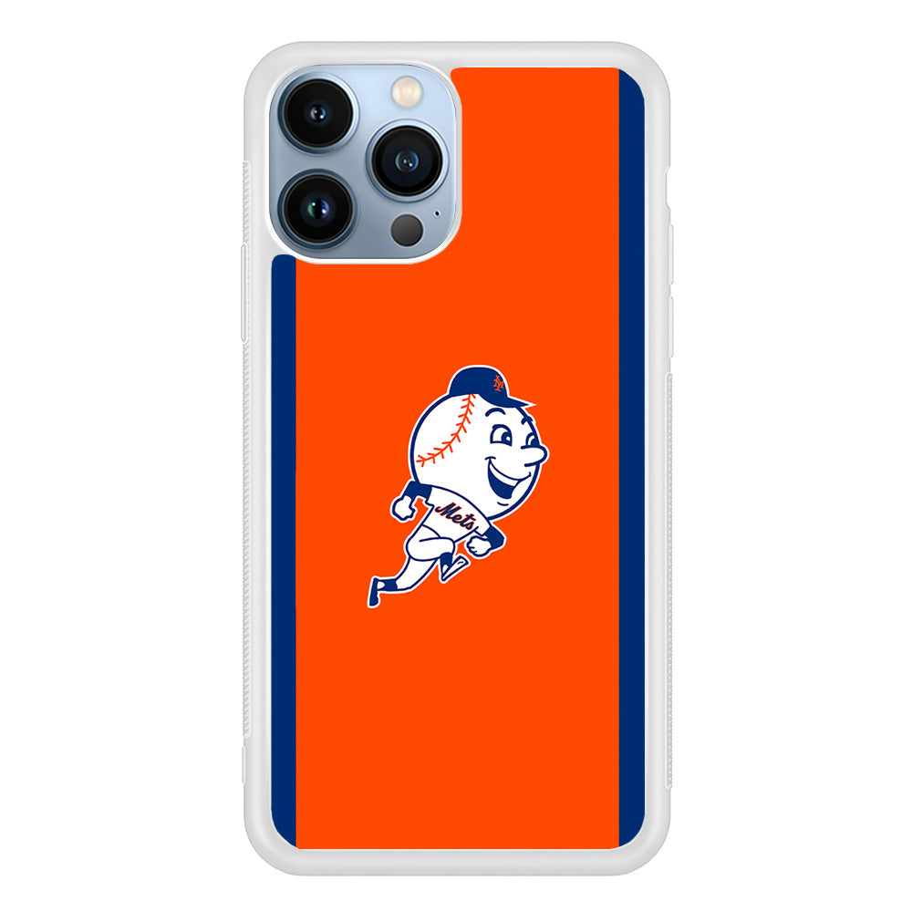Baseball New York Mets MLB 002 iPhone 15 Pro Case-Phone Case-Rubber White (2D Case)-Altracase