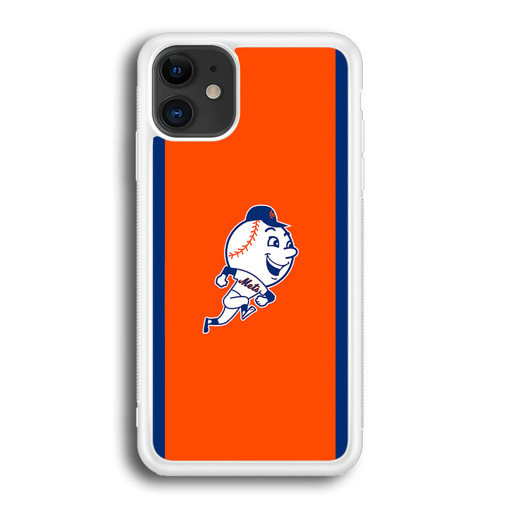 Baseball New York Mets MLB 002 iPhone 12 Mini Case-Phone Case-Rubber White (2D Case)-Altracase