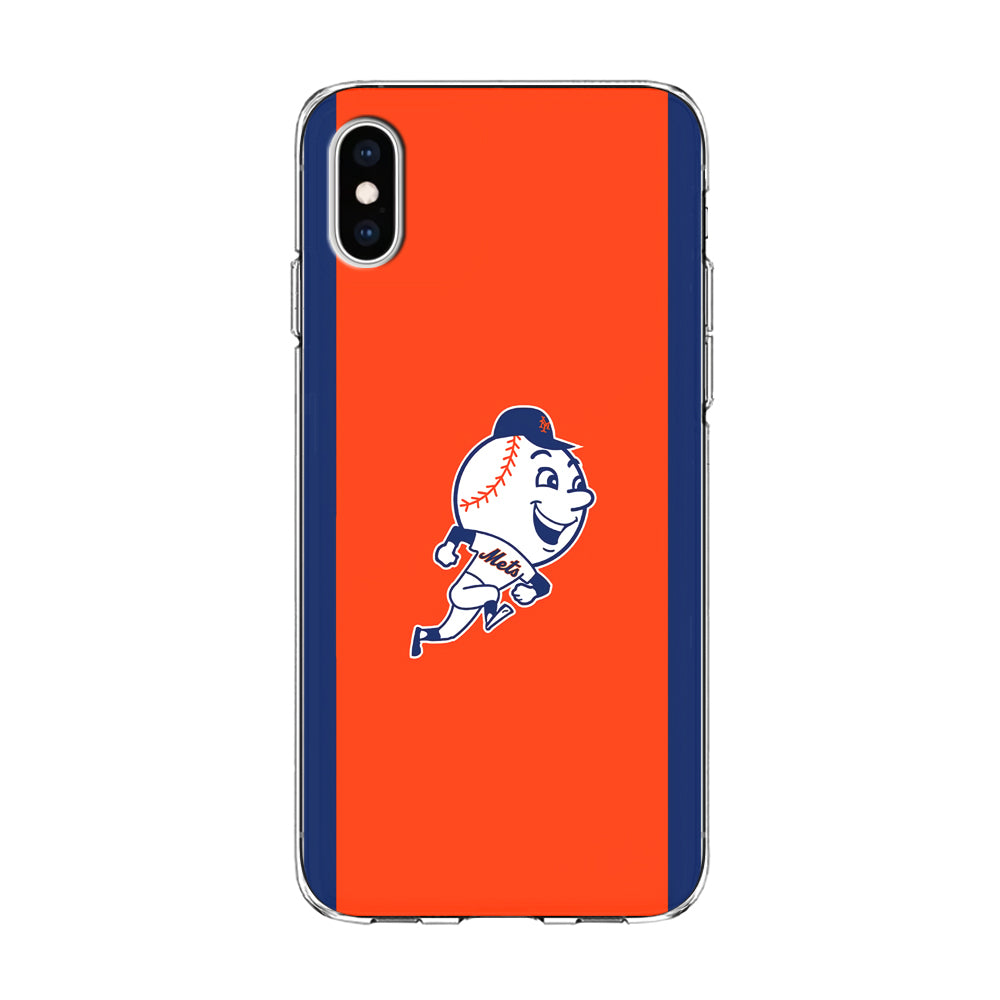Baseball New York Mets MLB 002 iPhone Xs Max Case-Phone Case-Clear Soft Case-Altracase